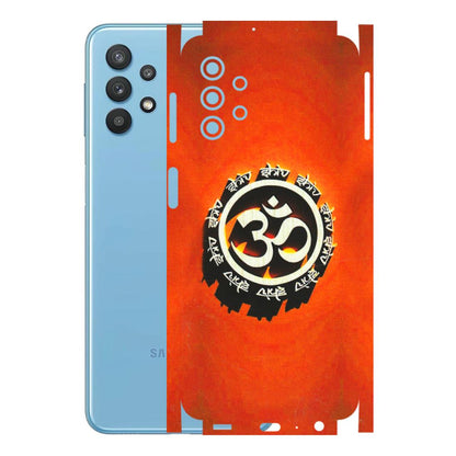Samsung M/F/Note/Flip and C Phone Skins (All Models) - Aum Shiv Orange - 3D Embossed Finish (L-32) Samsung Galaxy M32 (5G)