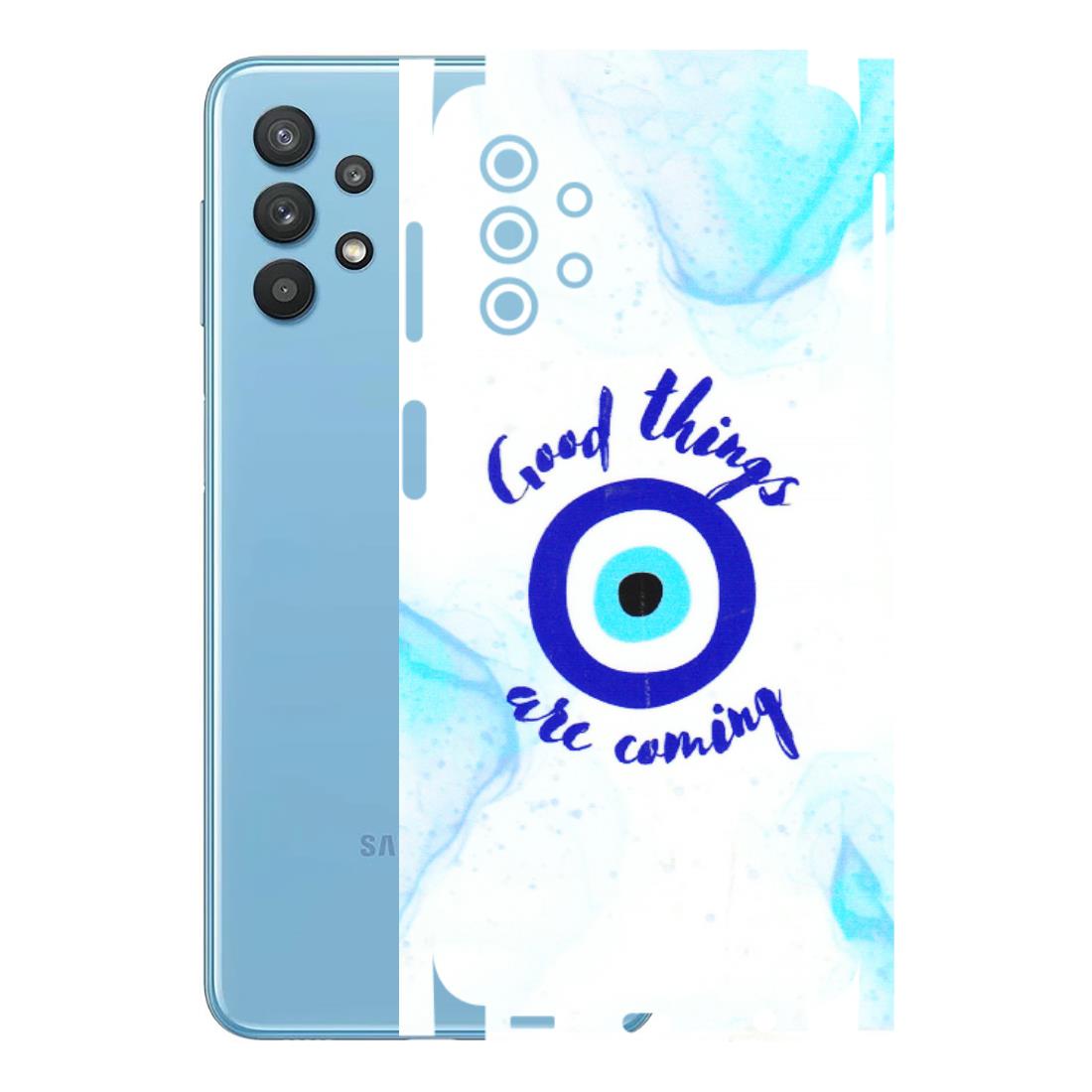 Samsung M/F/Note/Flip and C Phone Skins (All Models) - Evil Eye Good Things Are Coming - 3D Embossed Finish (L-322) Samsung Galaxy M32 (5G)