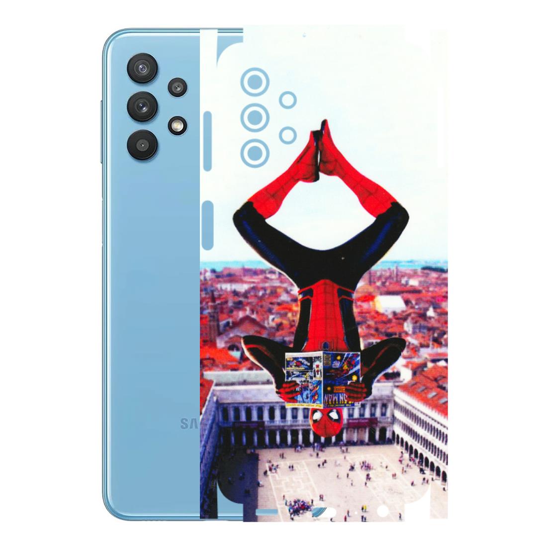 Samsung M/F/Note/Flip and C Phone Skins (All Models) - Spiderman Hanging - 3D Embossed Finish (L-53) Samsung Galaxy M32 (5G)