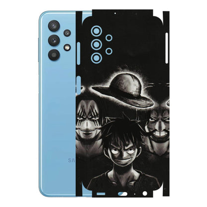 Samsung M/F/Note/Flip and C Phone Skins (All Models) - Black Luffy Hat - 3D Embossed Finish (L-57) Samsung Galaxy M32 (5G)