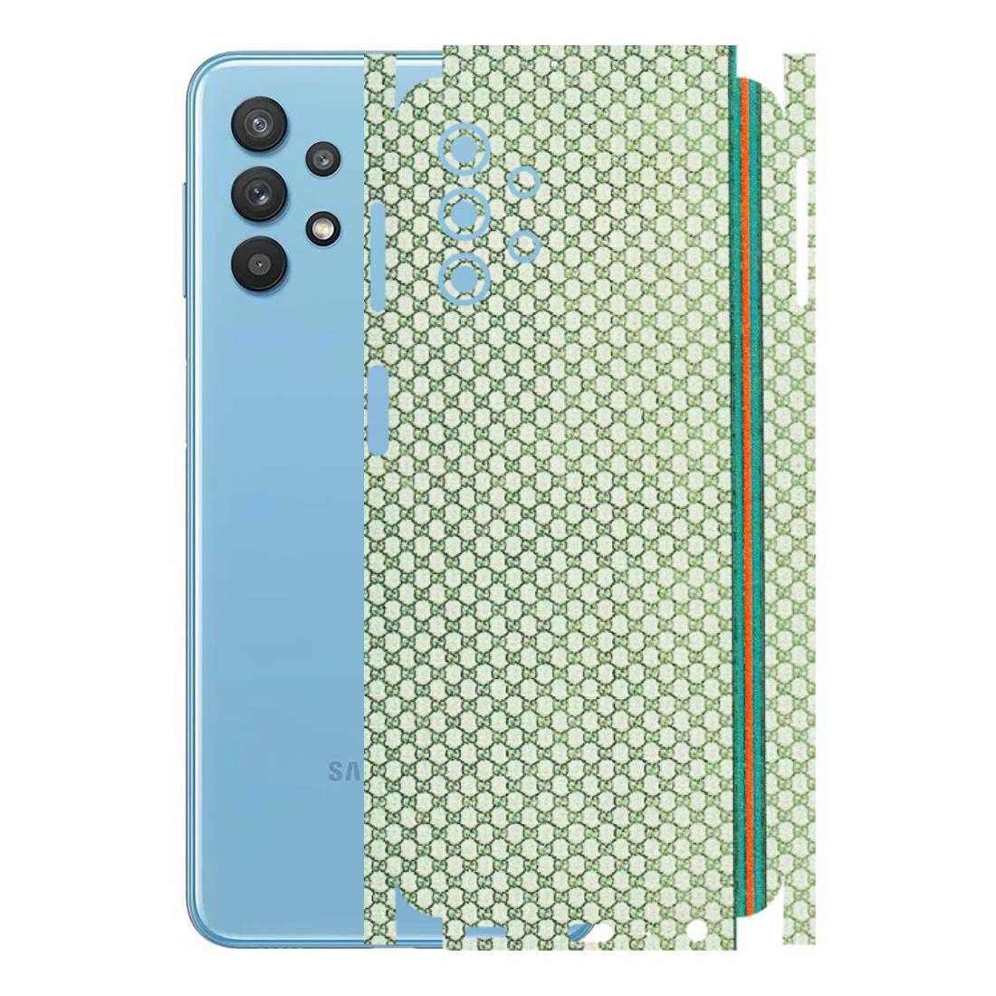 Samsung M/F/Note/Flip and C Phone Skins (All Models) - Gucci Fabric Pattern - 3D Embossed Finish (L-73) Samsung Galaxy M32 (5G)
