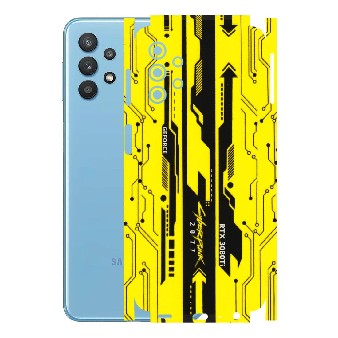 Samsung M/F/Note/Flip and C Phone Skins (All Models) - Yellow Cyberpunk - 3D Embossed Finish (L-93) Samsung Galaxy M32 (5G)