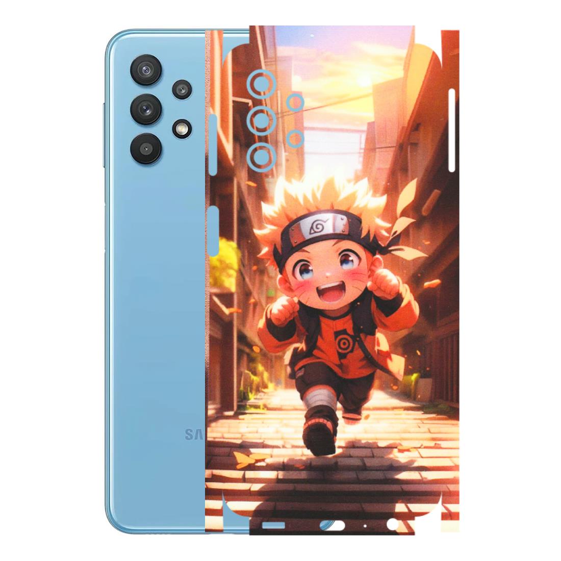 Samsung M/F/Note/Flip and C Phone Skins (All Models) - Naruto Cute Toon Running - Matte Finish (M-04) Samsung Galaxy M32 (5G)