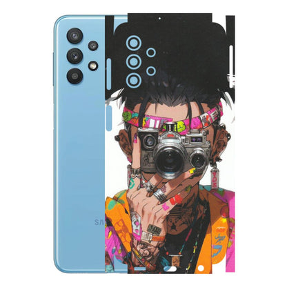 Samsung M/F/Note/Flip and C Phone Skins (All Models) - Camera Lover Girl - Matte Finish (M-09) Samsung Galaxy M32 (5G)