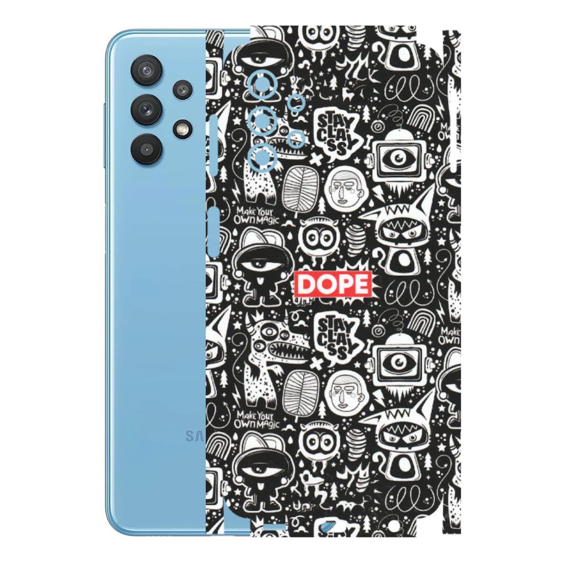 Samsung M/F/Note/Flip and C Phone Skins (All Models) - Dope Stay Classy Black Doodles - Matte Finish (M-126) Samsung Galaxy M32 (5G)