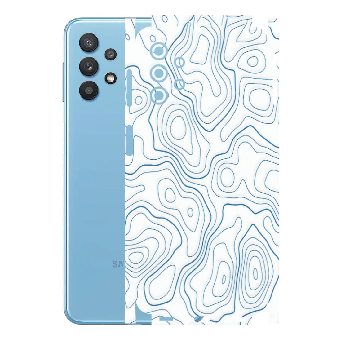 Samsung M/F/Note/Flip and C Phone Skins (All Models) - Blue And White Swirls - Matte Finish (M-139) Samsung Galaxy M32 (5G)