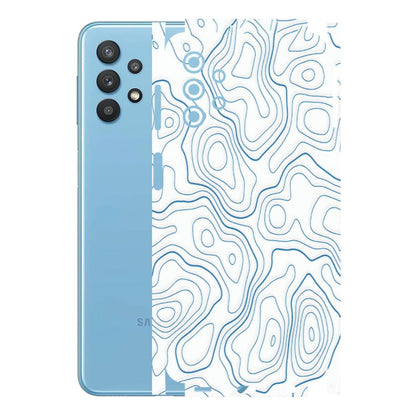 Samsung M/F/Note/Flip and C Phone Skins (All Models) - Blue And White Swirls - Matte Finish (M-139) Samsung Galaxy M32 (5G)