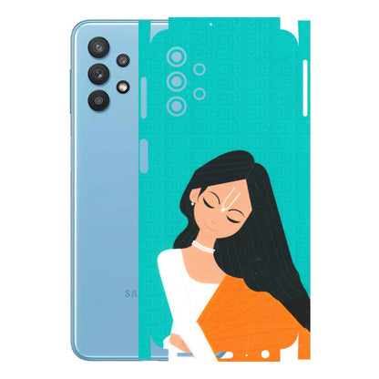 Samsung M/F/Note/Flip and C Phone Skins (All Models) - Radhe Radhe With Hindu Symbol - Matte Finish (M-164) Samsung Galaxy M32 (5G)