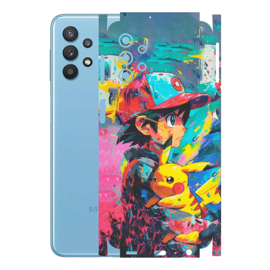 Samsung M/F/Note/Flip and C Phone Skins (All Models) - Ash & Pikachu - Matte Finish (M-26) Samsung Galaxy M32 (5G)