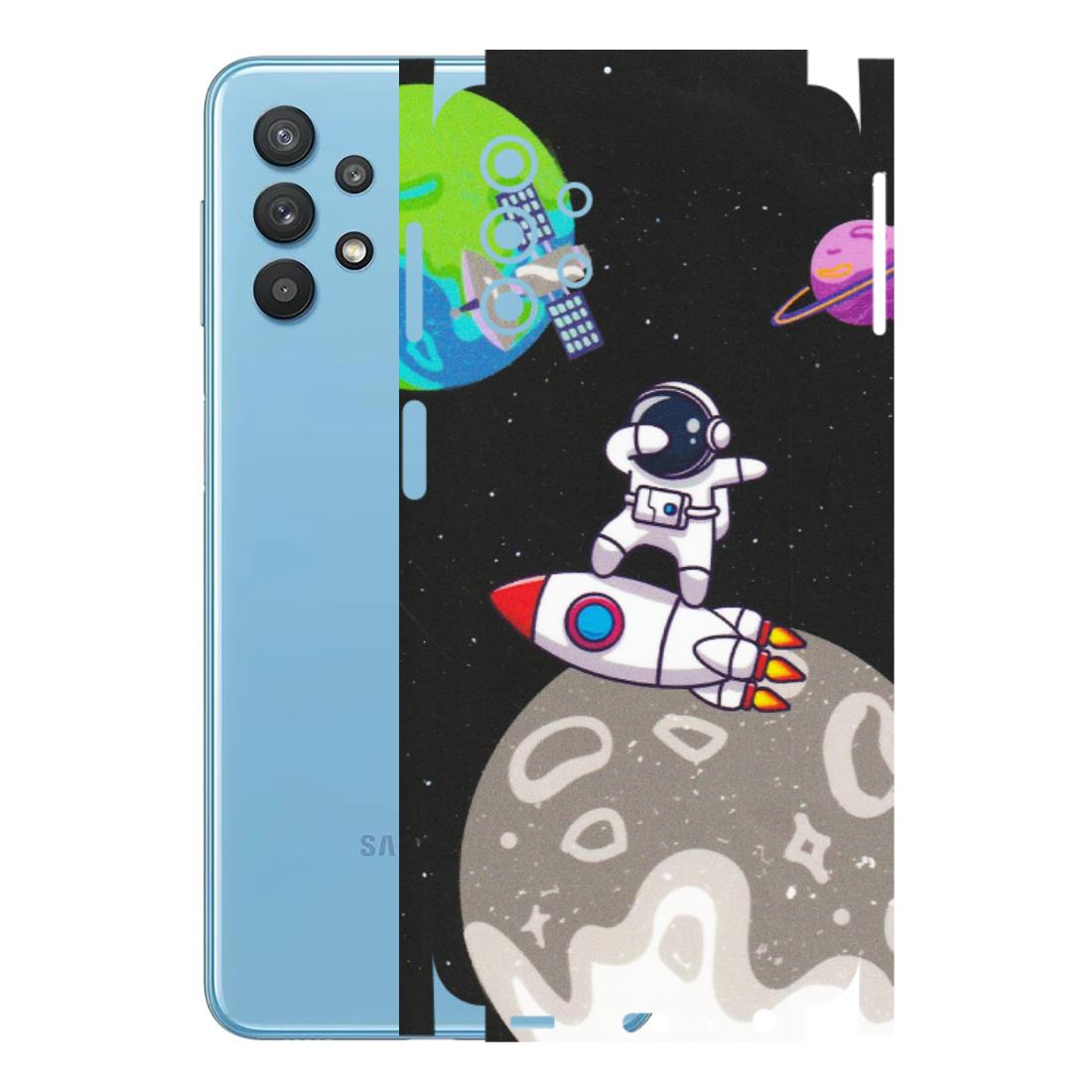 Samsung M/F/Note/Flip and C Phone Skins (All Models) - Astronaut Vibing Toon Running - Matte Finish (M-39) Samsung Galaxy M32 (5G)