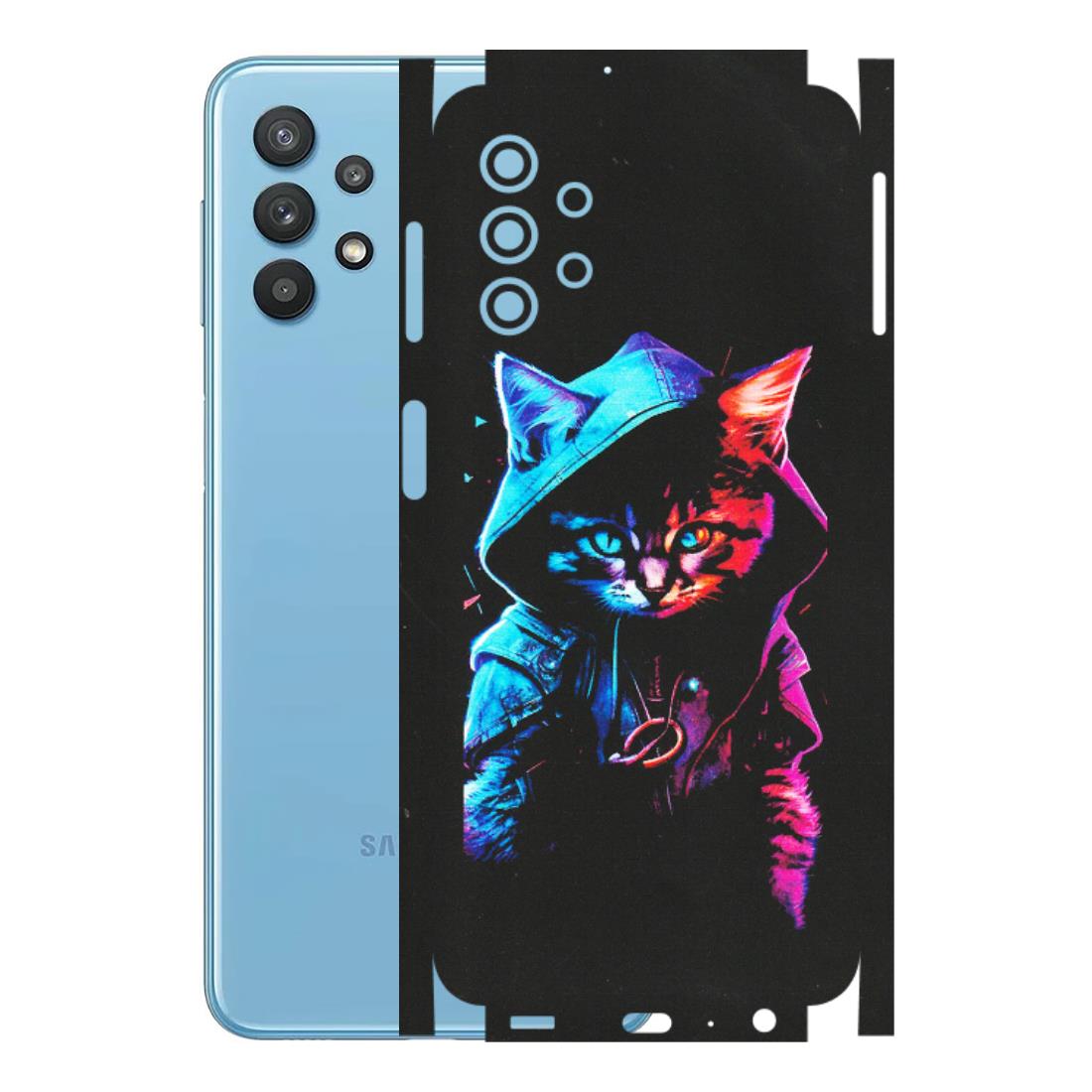 Samsung M/F/Note/Flip and C Phone Skins (All Models) - Cyberpunk Cat - Matte Finish (M-45) Samsung Galaxy M32 (5G)