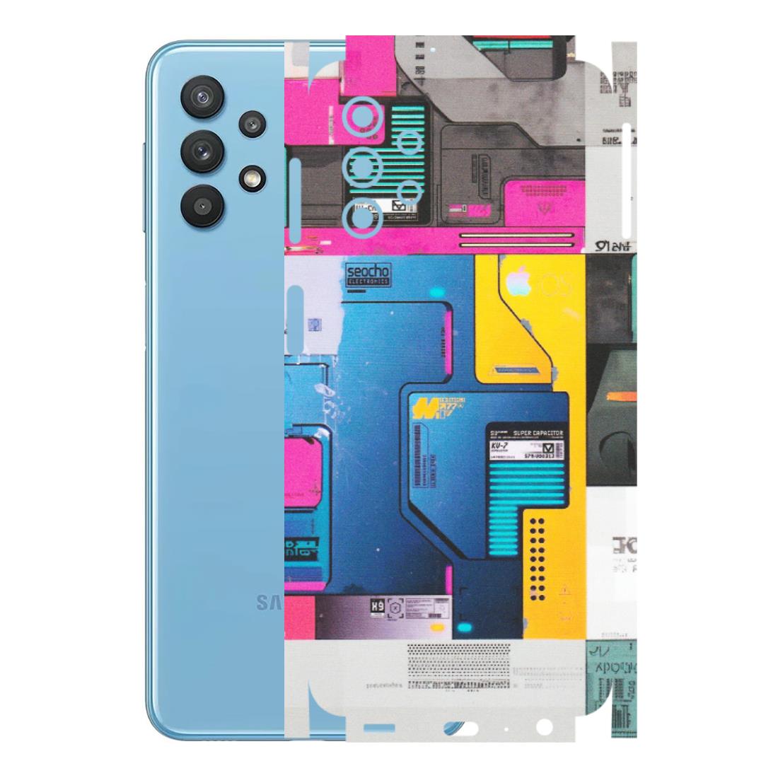 Samsung M/F/Note/Flip and C Phone Skins (All Models) - Colourfull Motherboard Internals - Matte Finish (M-55) Samsung Galaxy M32 (5G)