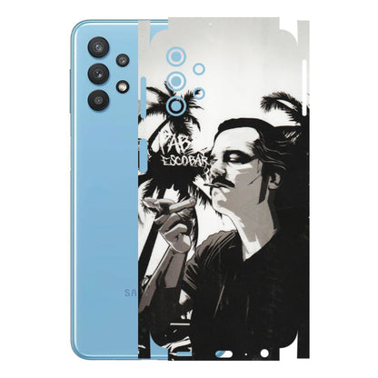 Samsung M/F/Note/Flip and C Phone Skins (All Models) - Pab Escobar - Transparent Finish (T-05) Samsung Galaxy M32 (5G)