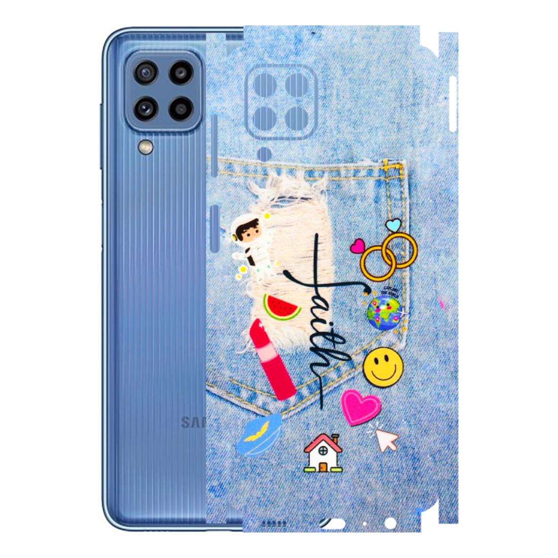 Samsung M/F/Note/Flip and C Phone Skins (All Models) - Denim Jeans Pocket - 3D Embossed Finish (L-134) Samsung Galaxy M32