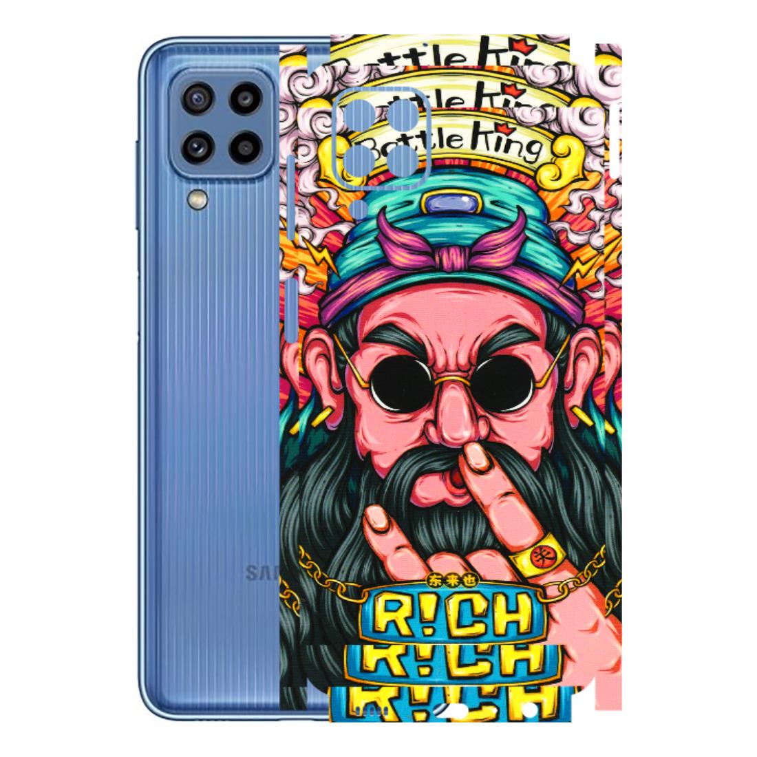 Samsung M/F/Note/Flip and C Phone Skins (All Models) - Battle King Dude Face - 3D Embossed Finish (L-178) Samsung Galaxy M32