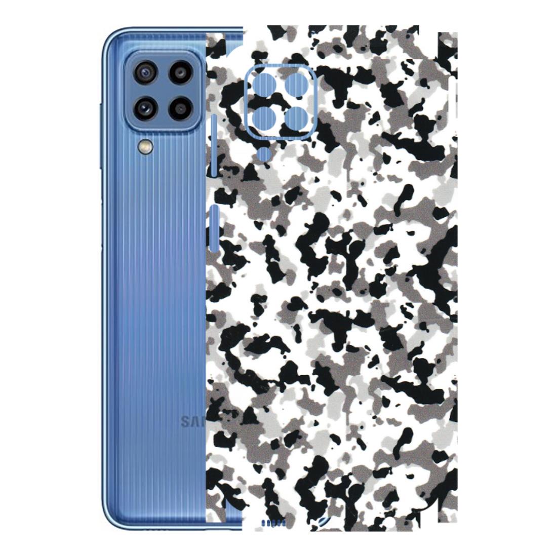 Samsung M/F/Note/Flip and C Phone Skins (All Models) - White Black Camouflage - 3D Embossed Finish (L-18) Samsung Galaxy M32