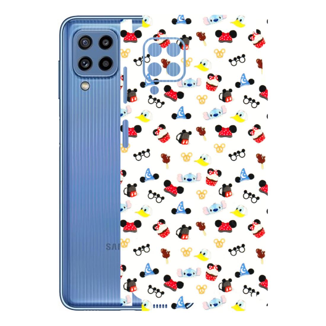 Samsung M/F/Note/Flip and C Phone Skins (All Models) - Minnie Mouse & Donald Doodles s - 3D Embossed Finish (L-194) Samsung Galaxy M32