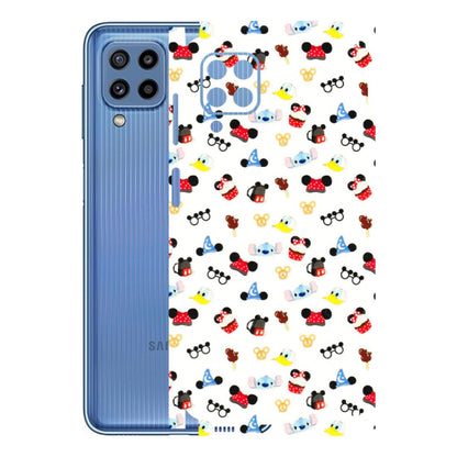 Samsung M/F/Note/Flip and C Phone Skins (All Models) - Minnie Mouse & Donald Doodles s - 3D Embossed Finish (L-194) Samsung Galaxy M32