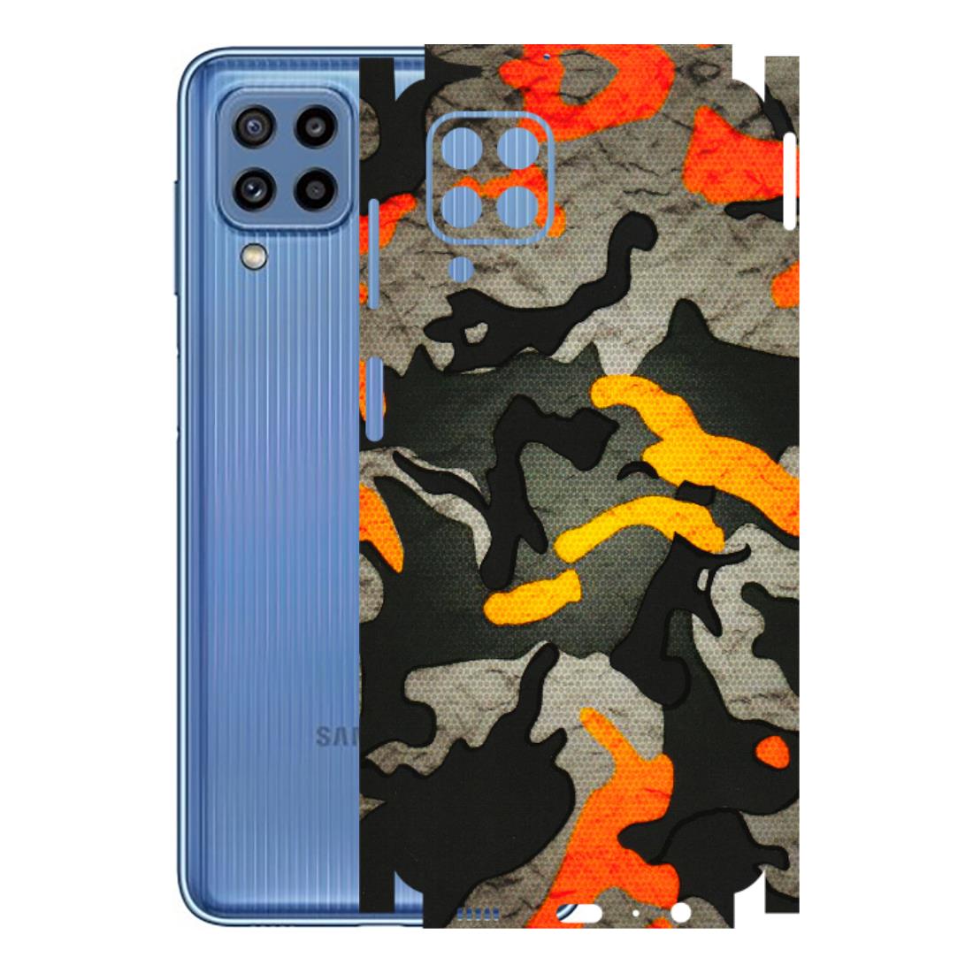 Samsung M/F/Note/Flip and C Phone Skins (All Models) - Orange Camouflage - 3D Embossed Finish (L-204) Samsung Galaxy M32