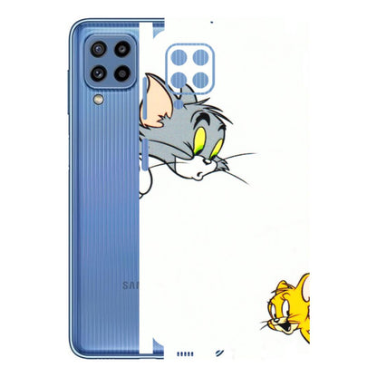 Samsung M/F/Note/Flip and C Phone Skins (All Models) - Cute Tom And Jerry - 3D Embossed Finish (L-220) Samsung Galaxy M32
