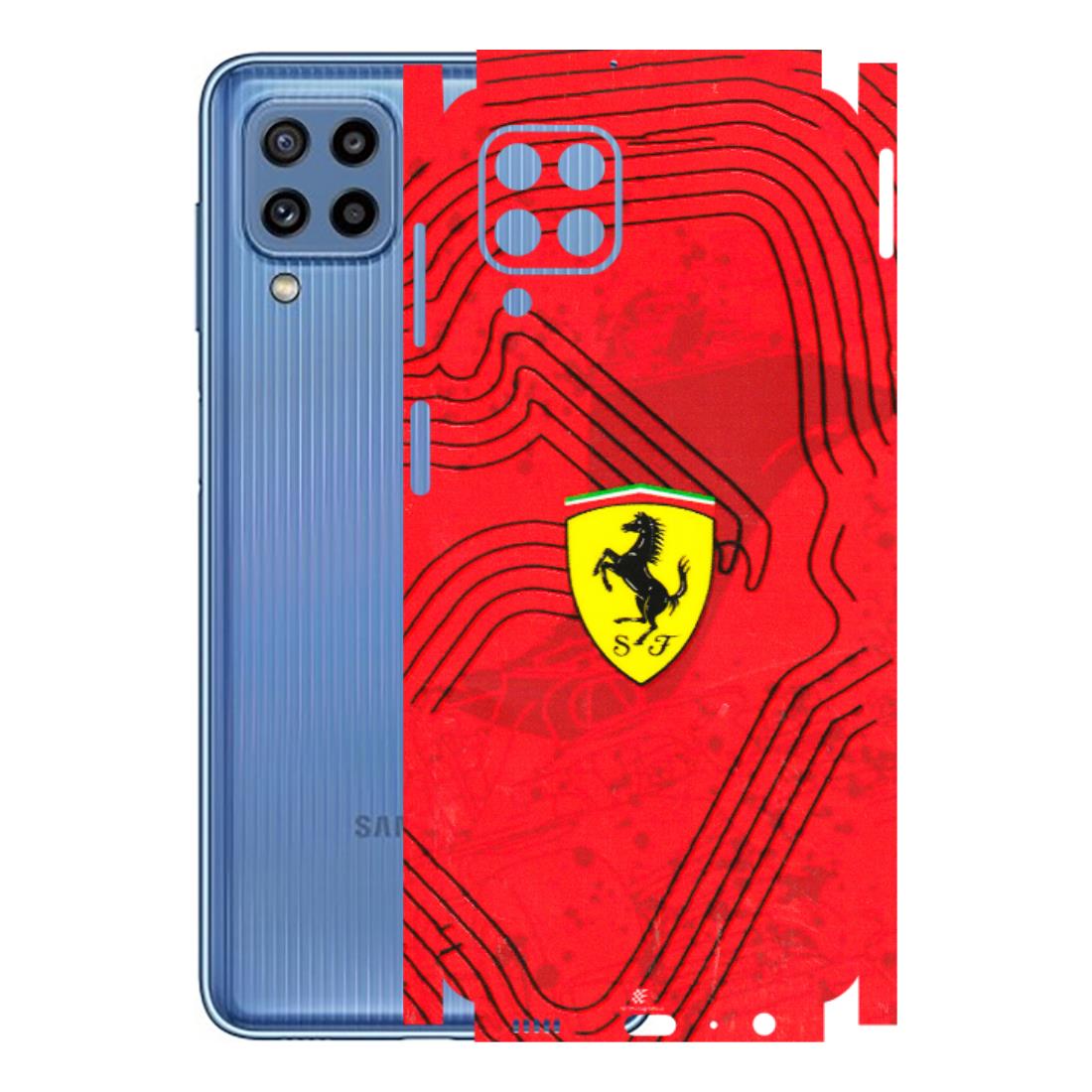 Samsung M/F/Note/Flip and C Phone Skins (All Models) - Red Ferrari Logo Stylish - 3D Embossed Finish (L-238) Samsung Galaxy M32