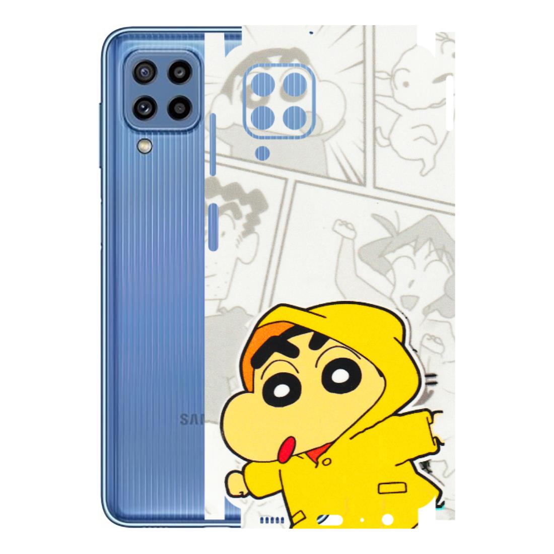 Samsung M/F/Note/Flip and C Phone Skins (All Models) - Yellow Shinchan Comic - 3D Embossed Finish (L-246) Samsung Galaxy M32
