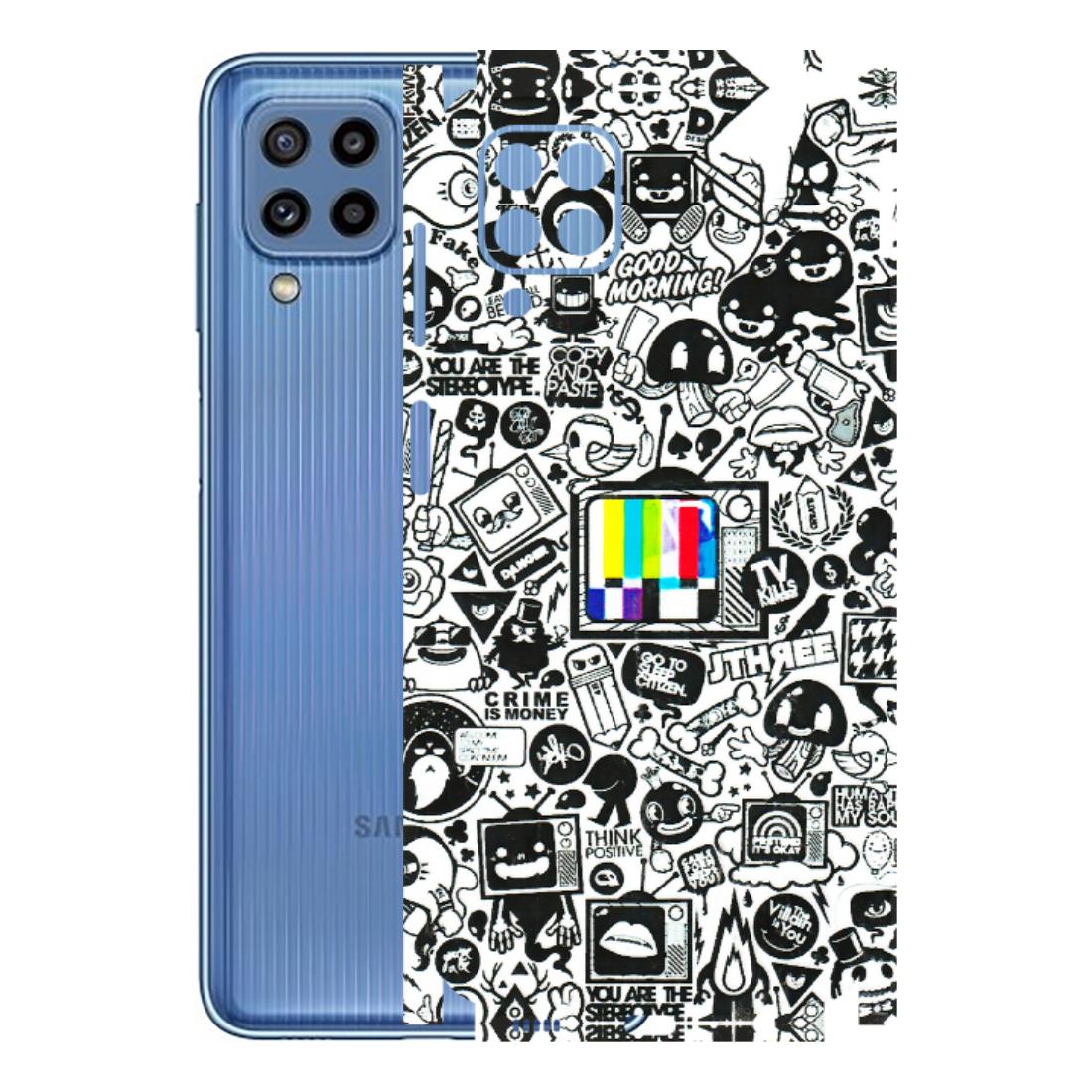 Samsung M/F/Note/Flip and C Phone Skins (All Models) - Doodles Positive Art - 3D Embossed Finish (L-263) Samsung Galaxy M32