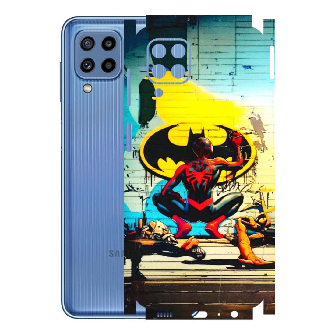 Samsung M/F/Note/Flip and C Phone Skins (All Models) - New Spiderman Bat Logo - 3D Embossed Finish (L-309) Samsung Galaxy M32