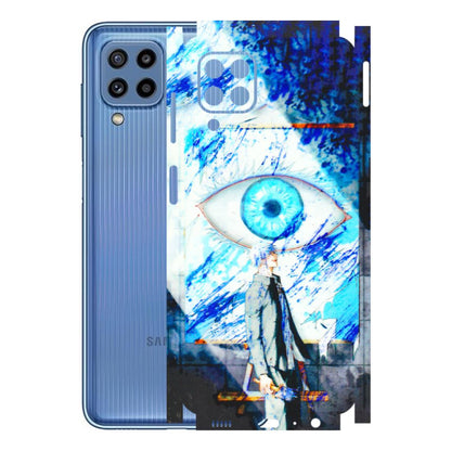 Samsung M/F/Note/Flip and C Phone Skins (All Models) - Anime Sea Blue Eye - 3D Embossed Finish (L-318) Samsung Galaxy M32