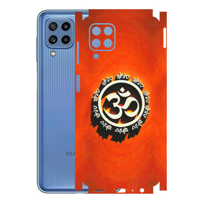 Samsung M/F/Note/Flip and C Phone Skins (All Models) - Aum Shiv Orange - 3D Embossed Finish (L-32) Samsung Galaxy M32