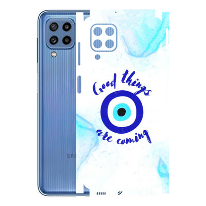 Samsung M/F/Note/Flip and C Phone Skins (All Models) - Evil Eye Good Things Are Coming - 3D Embossed Finish (L-322) Samsung Galaxy M32