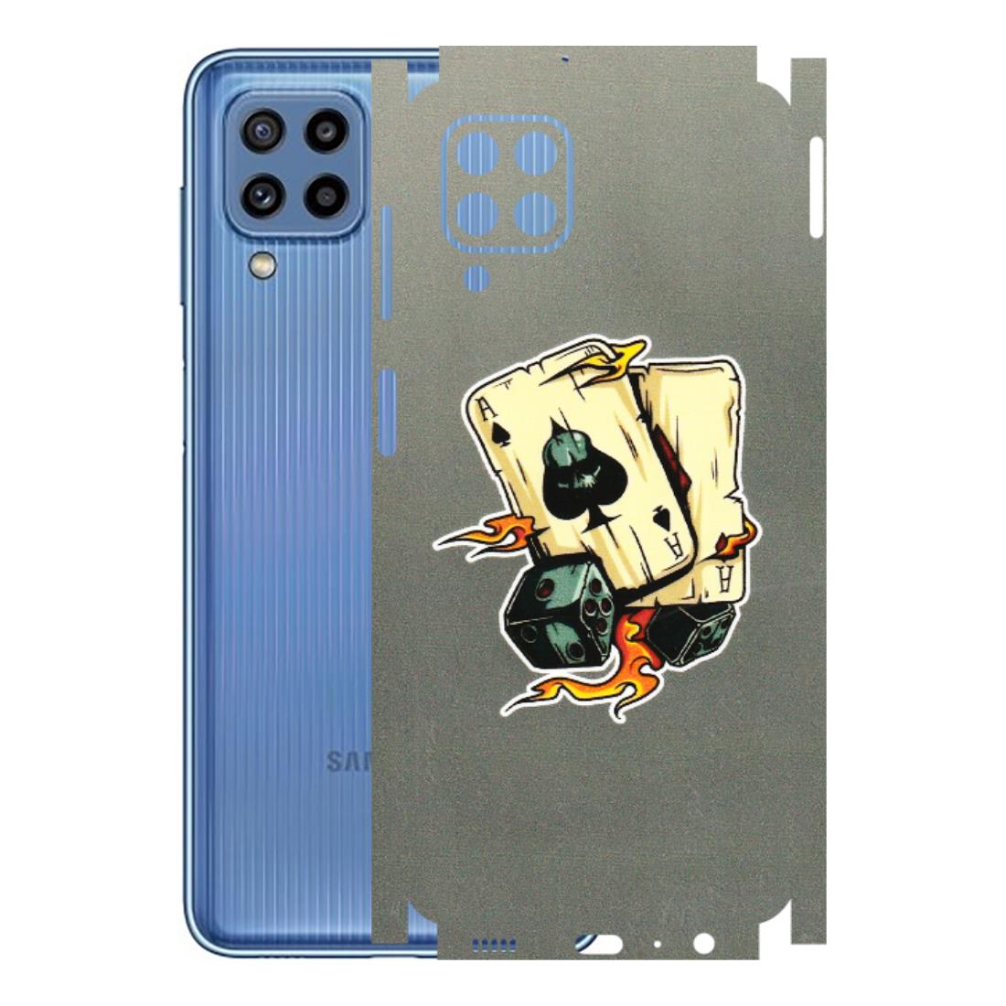 Samsung M/F/Note/Flip and C Phone Skins (All Models) - Grey Cards Of Ace - 3D Embossed Finish (L-77) Samsung Galaxy M32