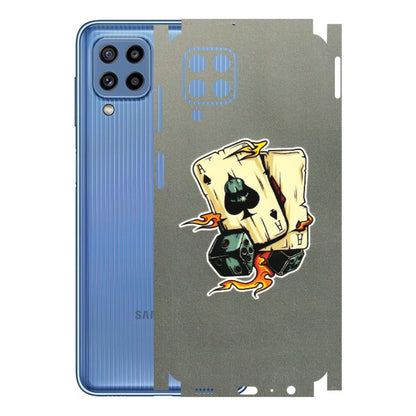 Samsung M/F/Note/Flip and C Phone Skins (All Models) - Grey Cards Of Ace - 3D Embossed Finish (L-77) Samsung Galaxy M32