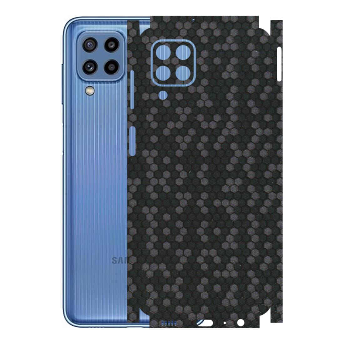 Samsung M/F/Note/Flip and C Phone Skins (All Models) - Black Grey Honeycomb Sober - 3D Embossed Finish (L-85) Samsung Galaxy M32