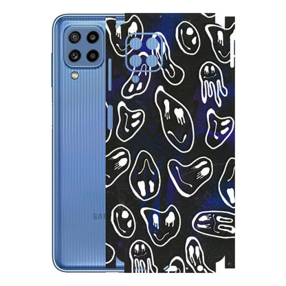 Samsung M/F/Note/Flip and C Phone Skins (All Models) - Distorted Smileys - 3D Embossed Finish (L-92) Samsung Galaxy M32
