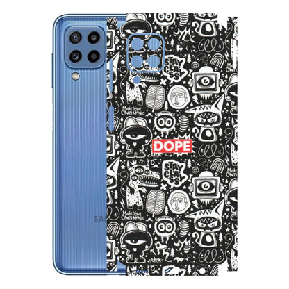 Samsung M/F/Note/Flip and C Phone Skins (All Models) - Dope Stay Classy Black Doodles - Matte Finish (M-126) Samsung Galaxy M32
