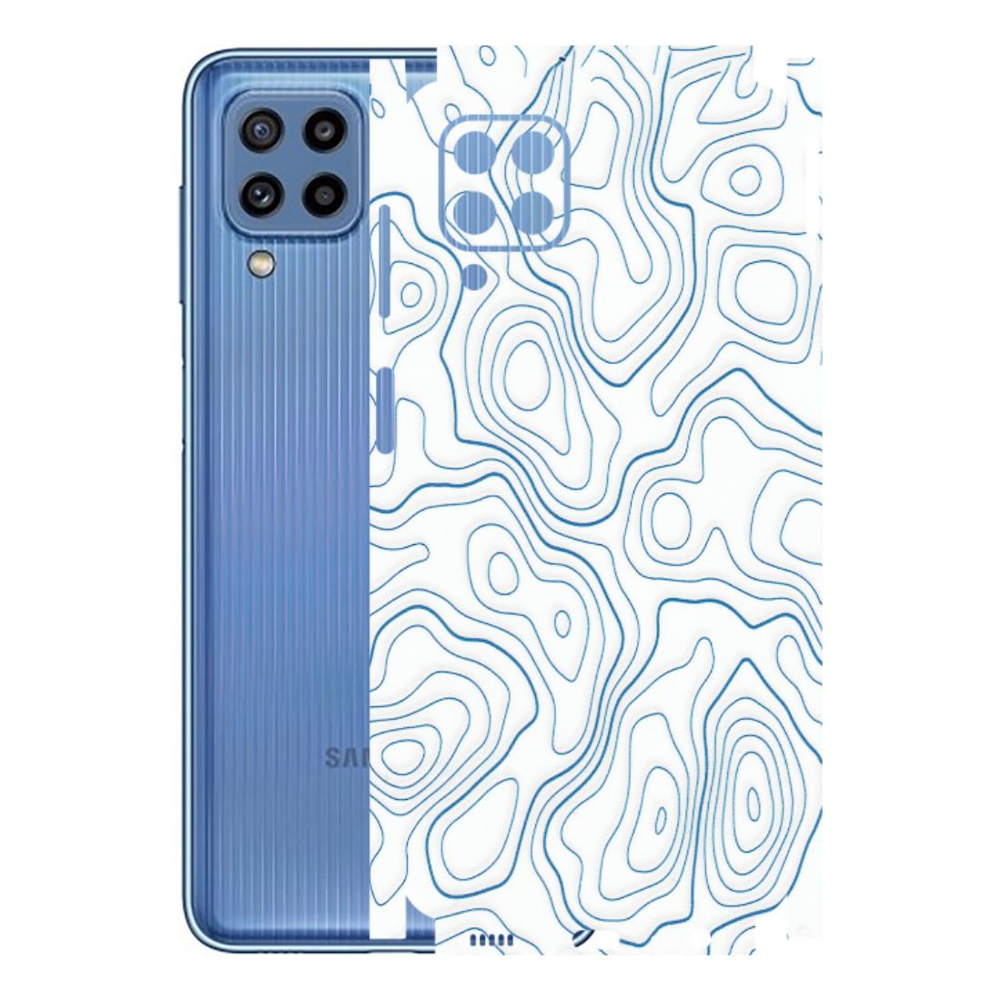 Samsung M/F/Note/Flip and C Phone Skins (All Models) - Blue And White Swirls - Matte Finish (M-139) Samsung Galaxy M32