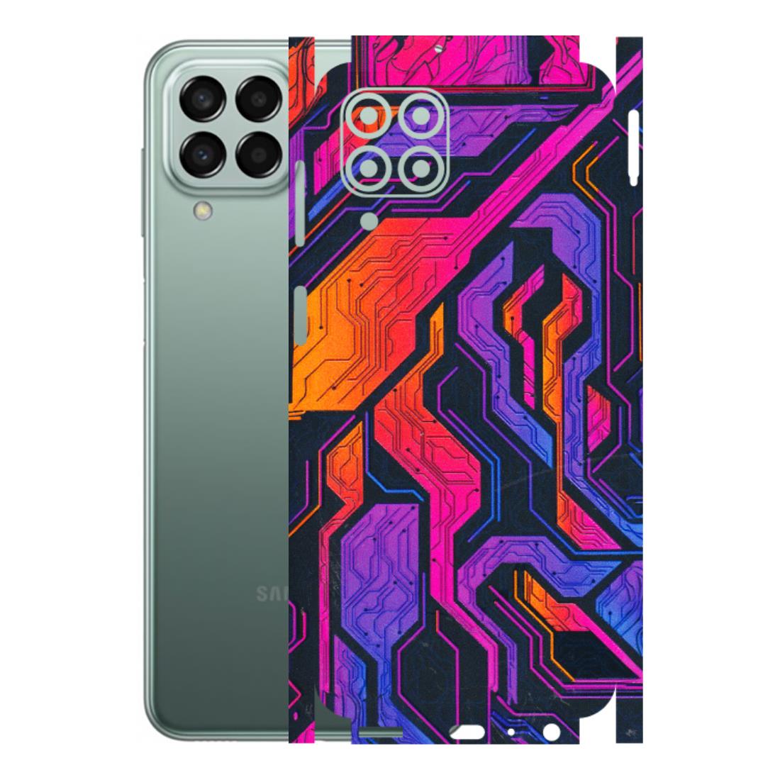 Samsung M/F/Note/Flip and C Phone Skins (All Models) - Tech Circuits Futuristic - 3D Embossed Finish (L-07) Samsung Galaxy M33 (5G)