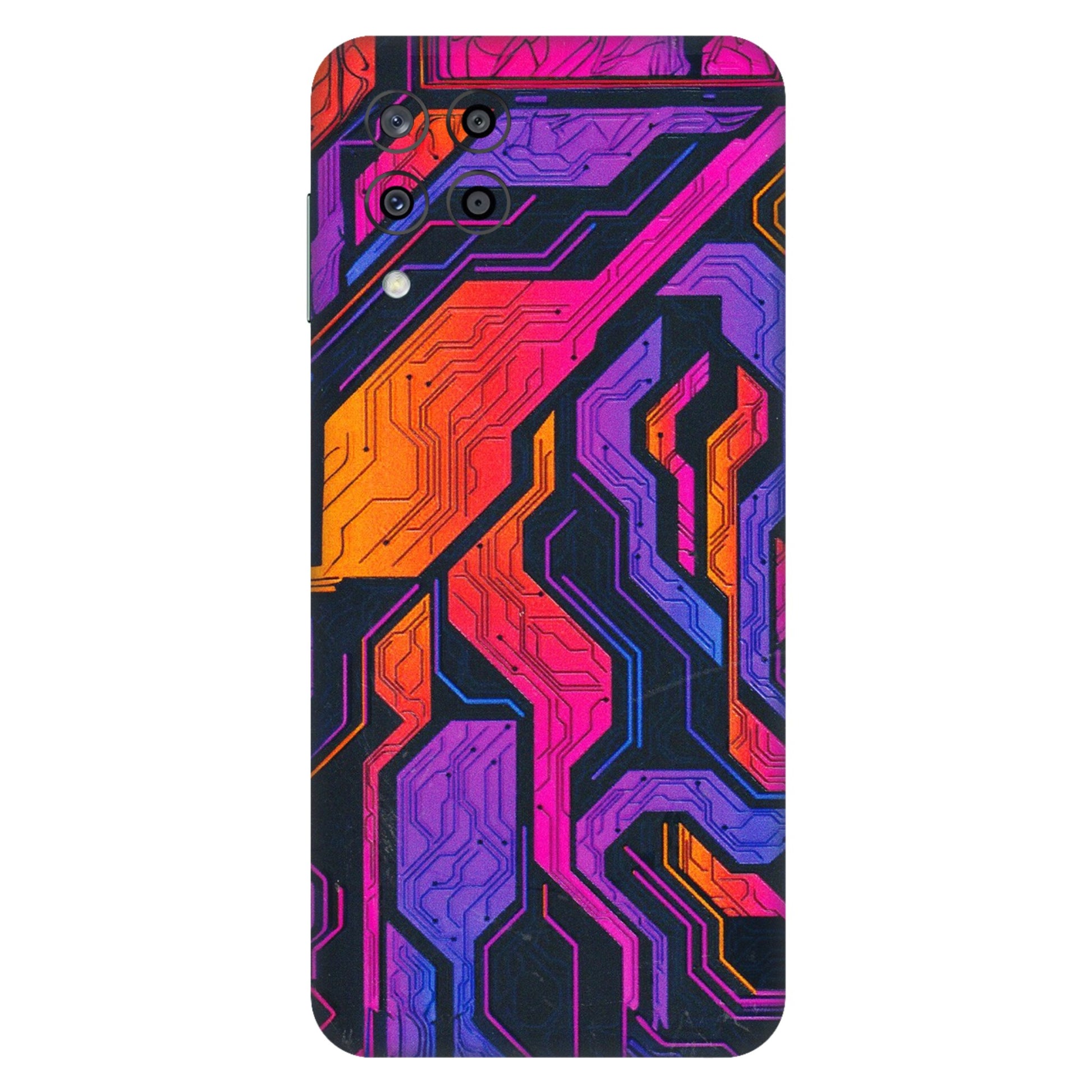 Samsung M/F/Note/Flip and C Phone Skins (All Models) - Tech Circuits Futuristic - 3D Embossed Finish (L-07) Samsung Galaxy M33 (5G)