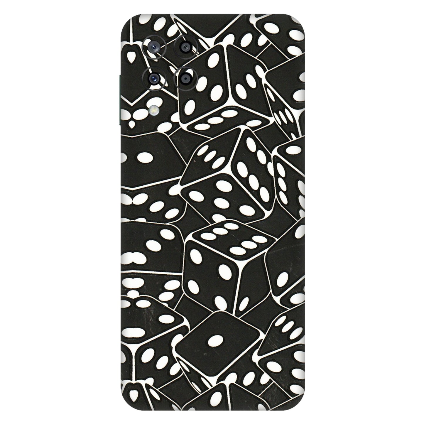 Samsung M/F/Note/Flip and C Phone Skins (All Models) - Big Black Dices - 3D Embossed Finish (L-106) Samsung Galaxy M33 (5G)
