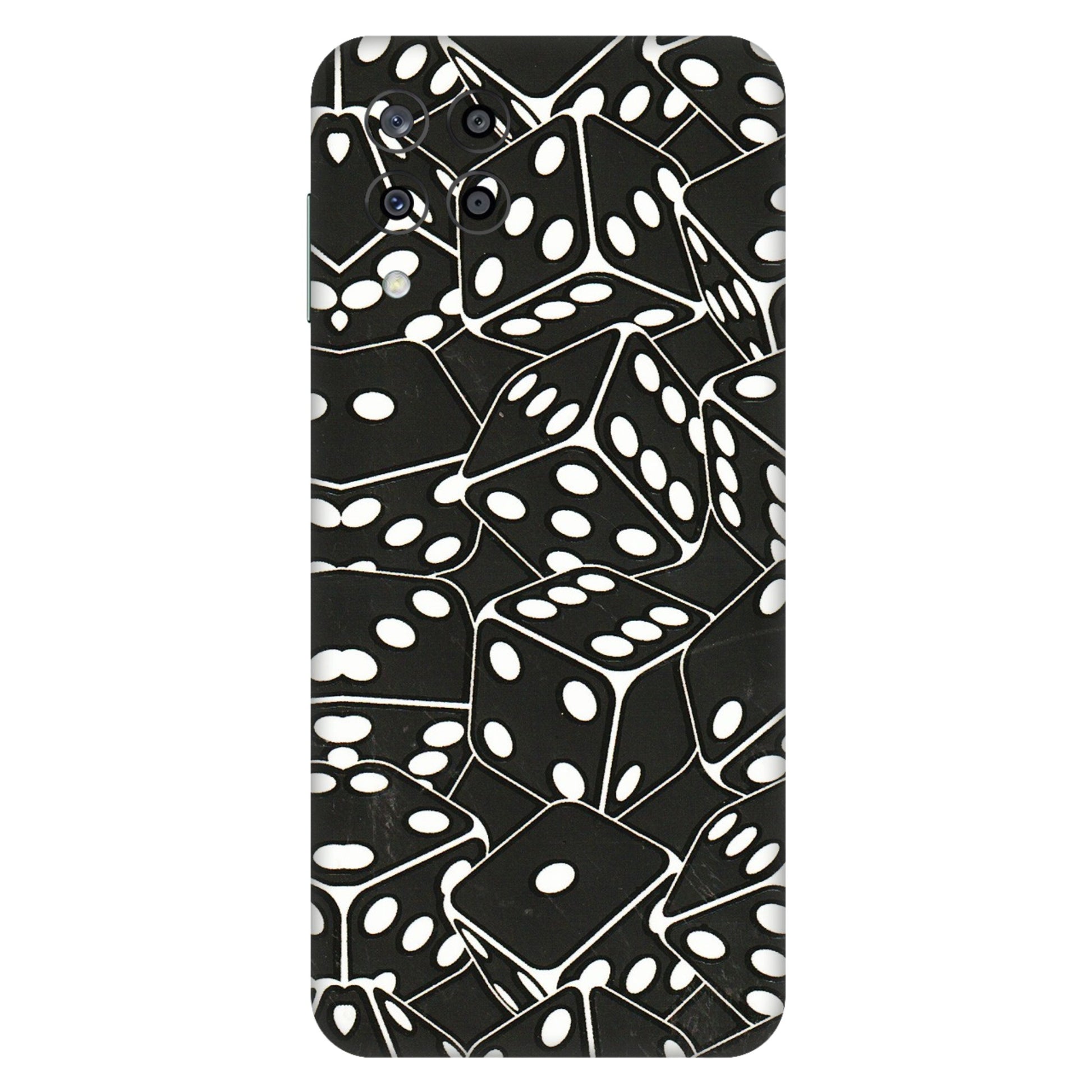 Samsung M/F/Note/Flip and C Phone Skins (All Models) - Big Black Dices - 3D Embossed Finish (L-106) Samsung Galaxy M33 (5G)