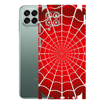 Samsung M/F/Note/Flip and C Phone Skins (All Models) - Classic Spidey Web - 3D Embossed Finish (L-115) Samsung Galaxy M33 (5G)