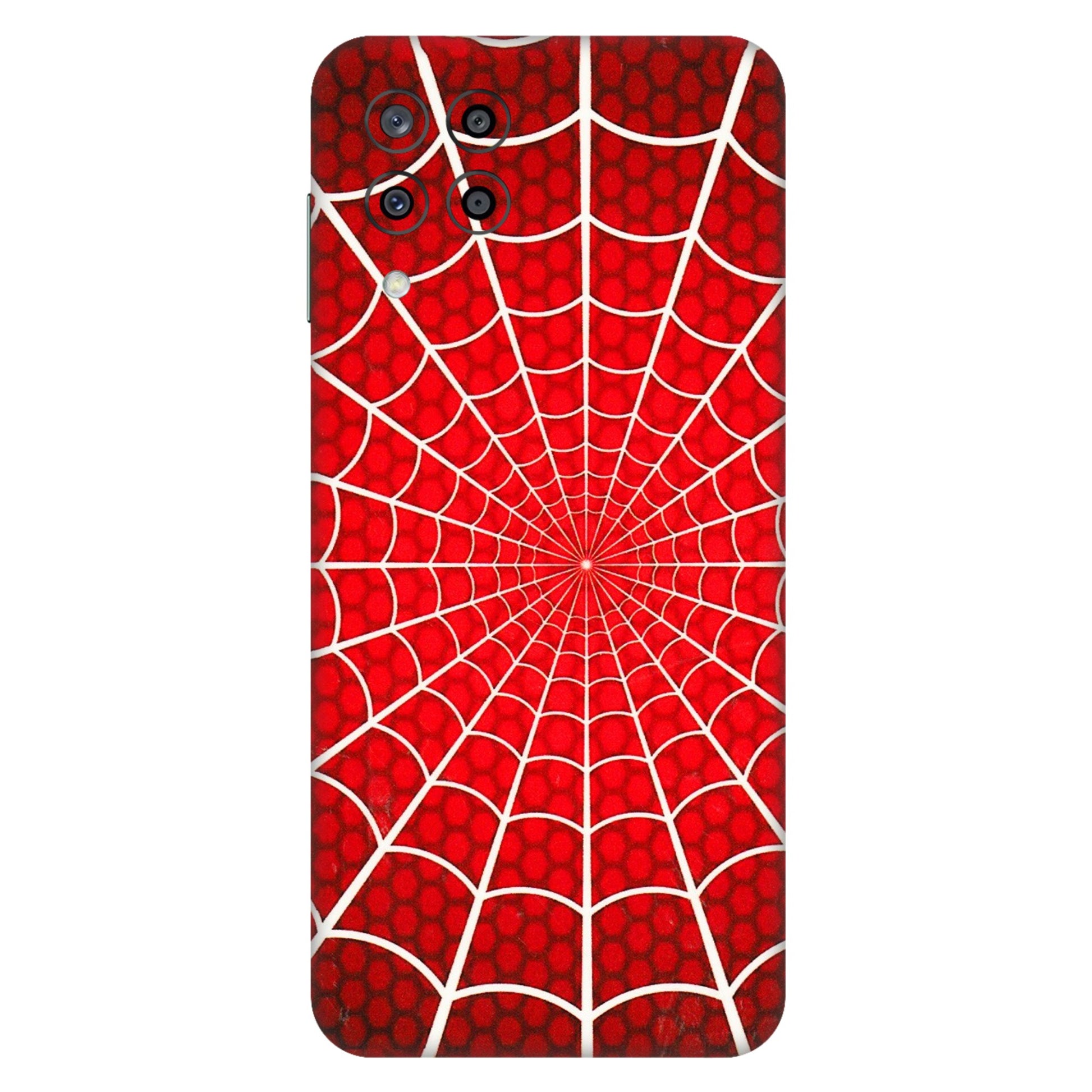 Samsung M/F/Note/Flip and C Phone Skins (All Models) - Classic Spidey Web - 3D Embossed Finish (L-115) Samsung Galaxy M33 (5G)