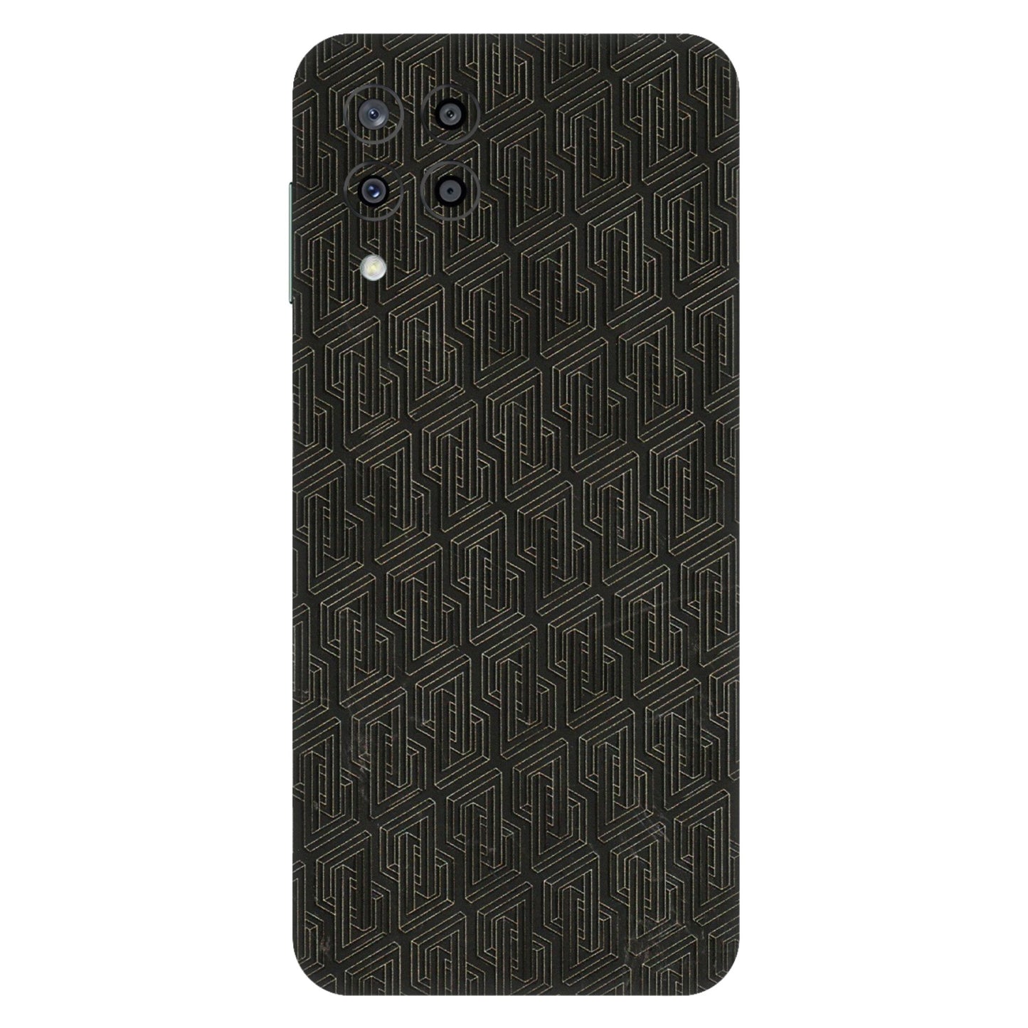 Samsung M/F/Note/Flip and C Phone Skins (All Models) - Black Abstract Pattern - 3D Embossed Finish (L-117) Samsung Galaxy M33 (5G)