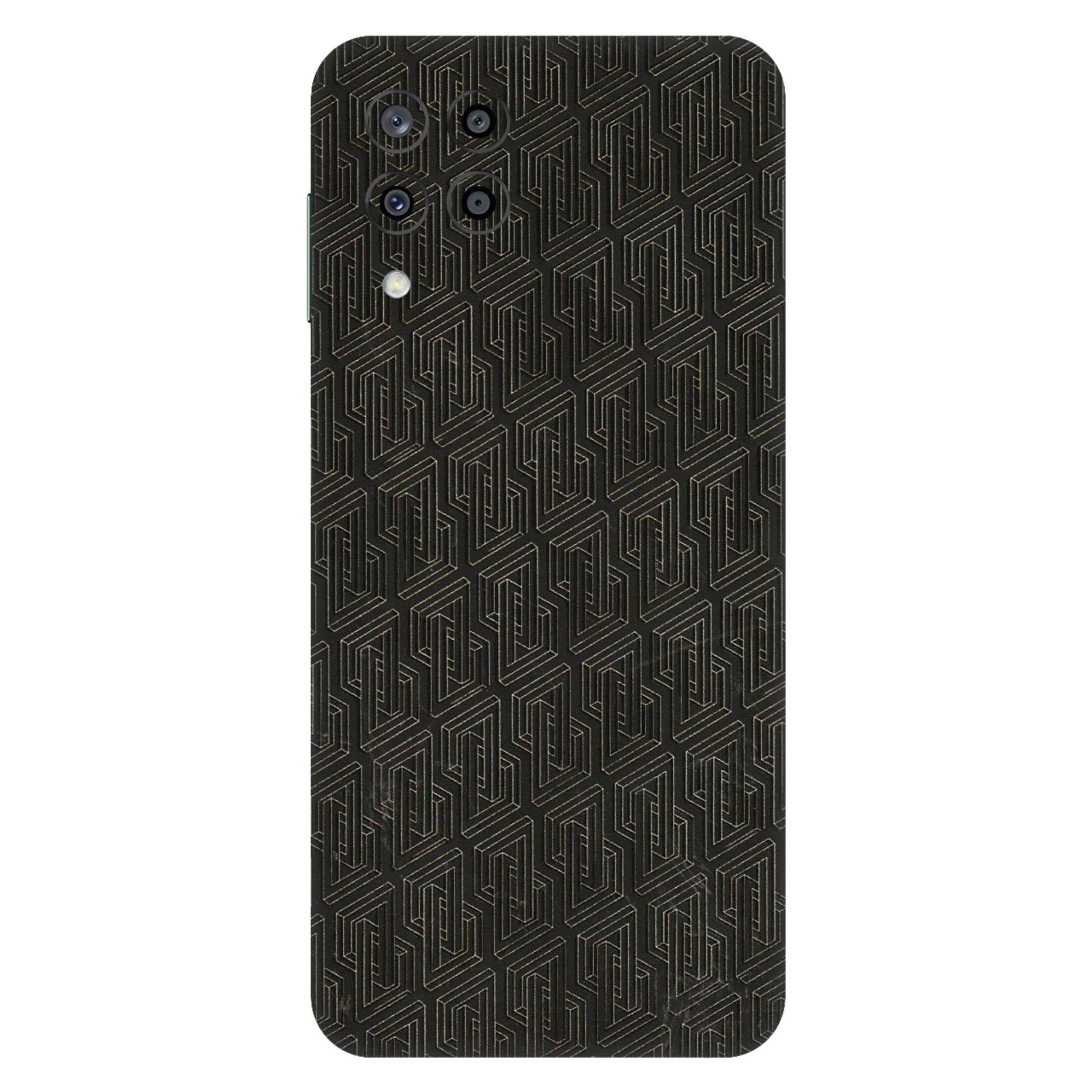 Samsung M/F/Note/Flip and C Phone Skins (All Models) - Black Abstract Pattern - 3D Embossed Finish (L-117) Samsung Galaxy M33 (5G)