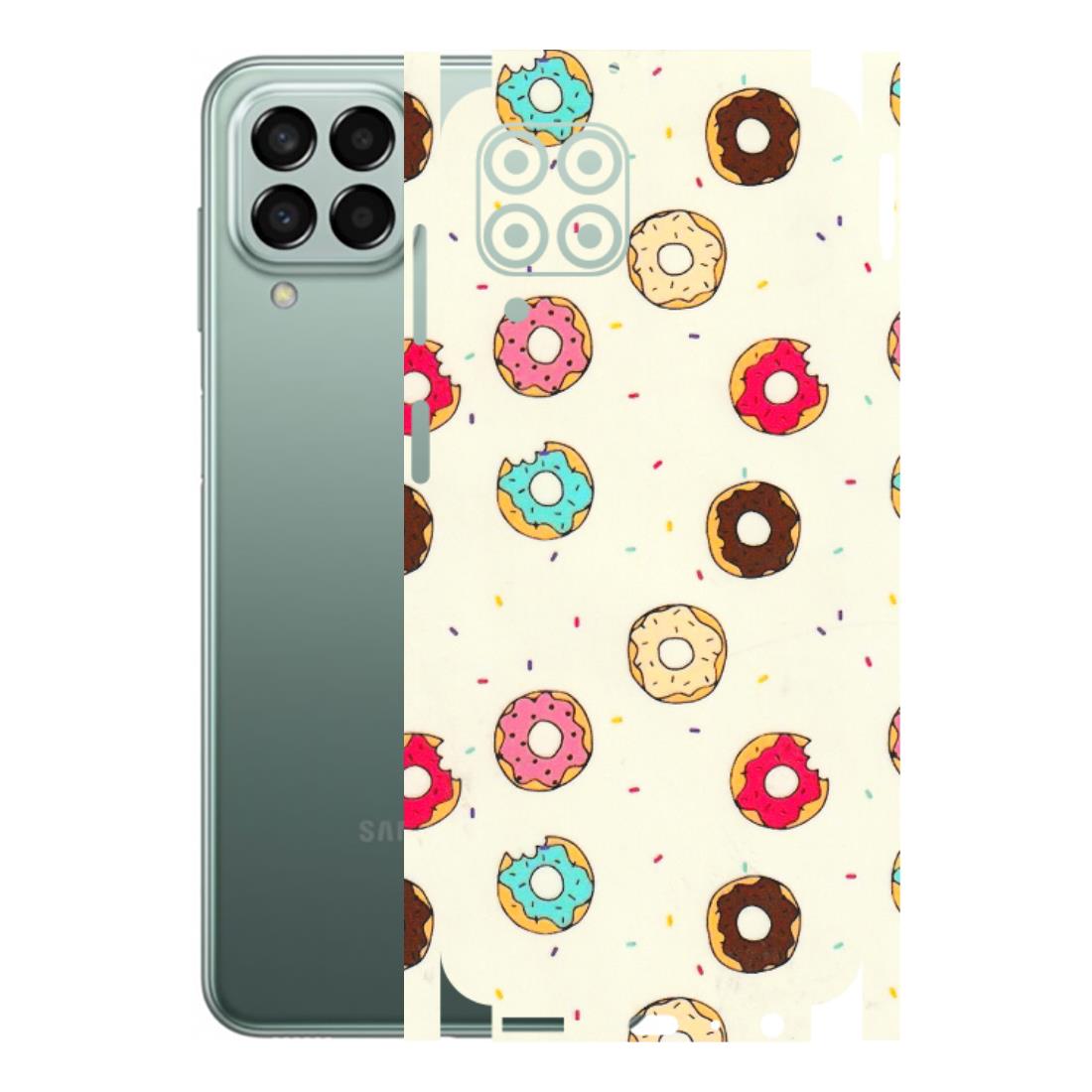 Samsung M/F/Note/Flip and C Phone Skins (All Models) - Mini Donuts Doodle Art - 3D Embossed Finish (L-122) Samsung Galaxy M33 (5G)