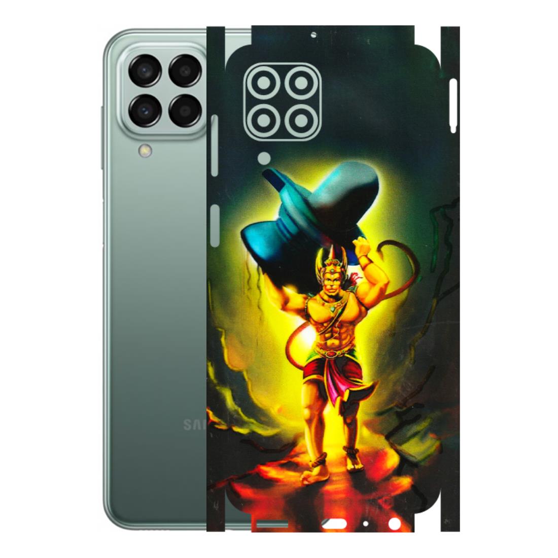 Samsung M/F/Note/Flip and C Phone Skins (All Models) - Hanuman Ji - 3D Embossed Finish (L-128) Samsung Galaxy M33 (5G)