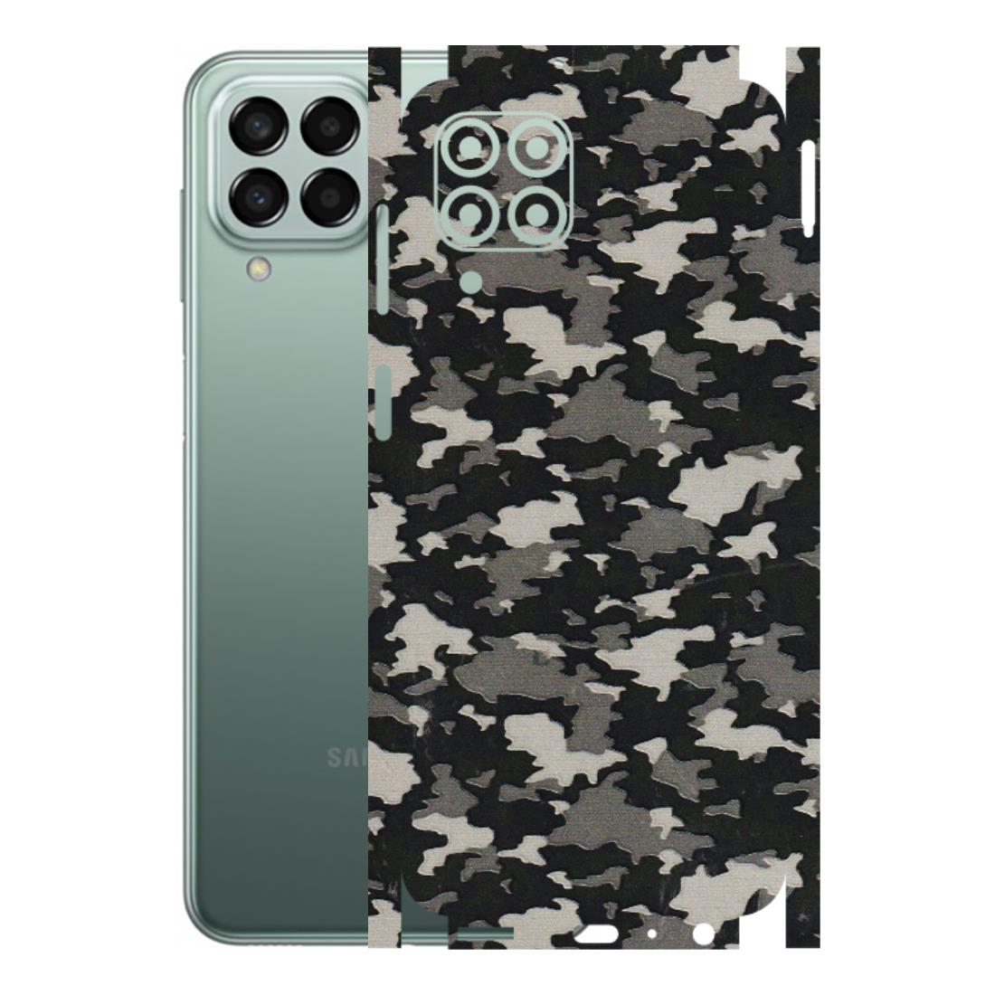 Samsung M/F/Note/Flip and C Phone Skins (All Models) - Black/Grey Camoflaunge - 3D Embossed Finish (L-142) Samsung Galaxy M33 (5G)