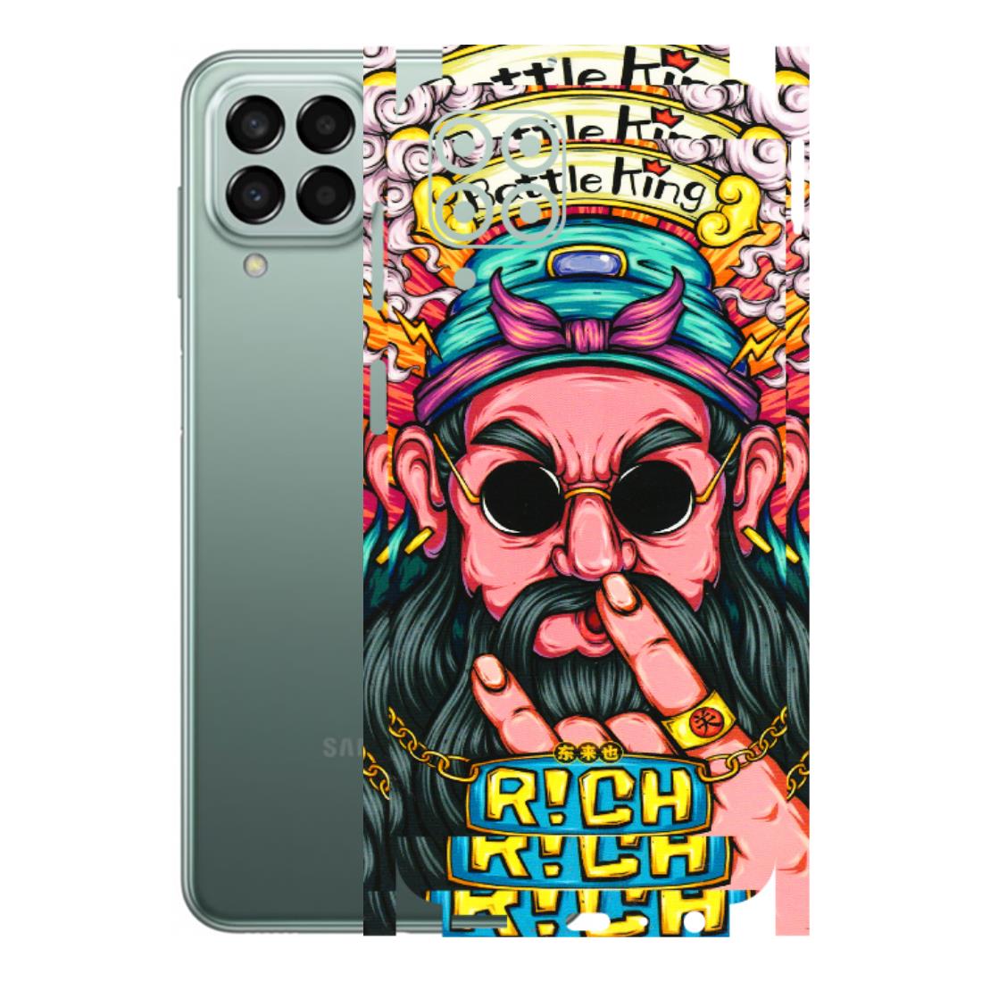 Samsung M/F/Note/Flip and C Phone Skins (All Models) - Battle King Dude Face - 3D Embossed Finish (L-178) Samsung Galaxy M33 (5G)