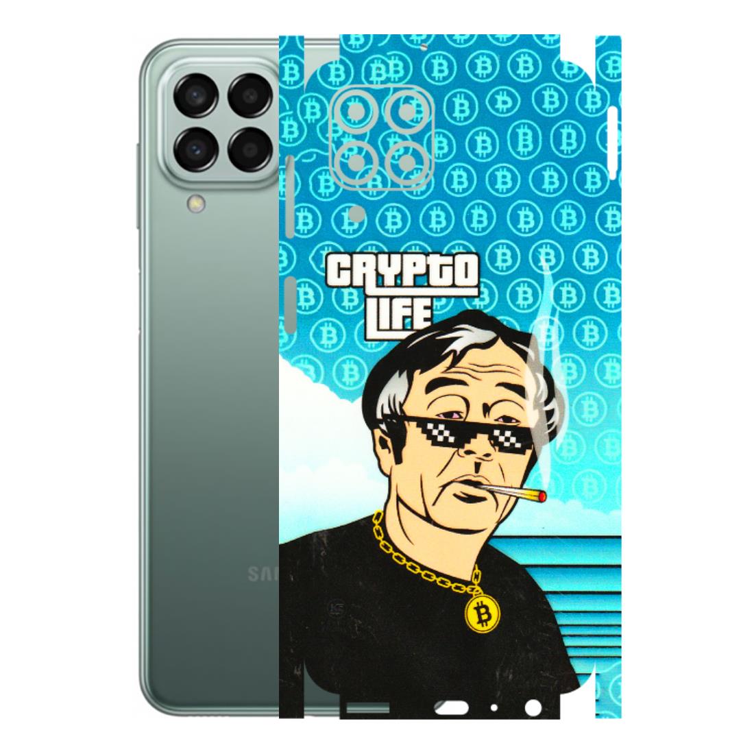 Samsung M/F/Note/Flip and C Phone Skins (All Models) - Crypto Thug Life - 3D Embossed Finish (L-179) Samsung Galaxy M33 (5G)